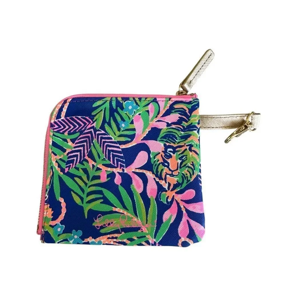 Lilly Pulitzer Media pouch bag Gold Zip close
